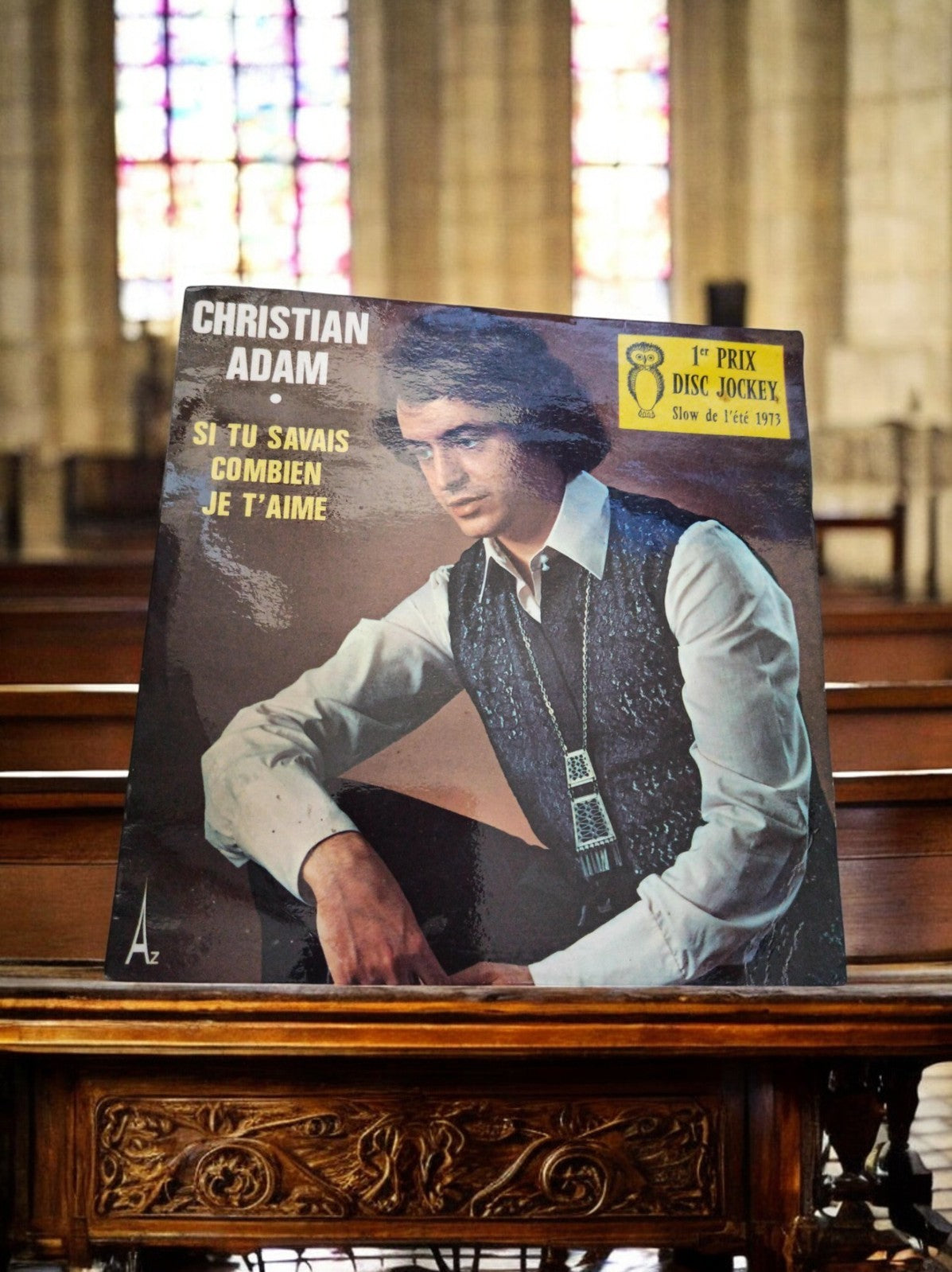 Vinyle Christian Adam Si tu savais combien je t’aime 1er prix DJ 1973 vintage
