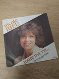 Vinyle 45 tours ancien Nicole Rieu rétro, disque collection musique vintage Fran