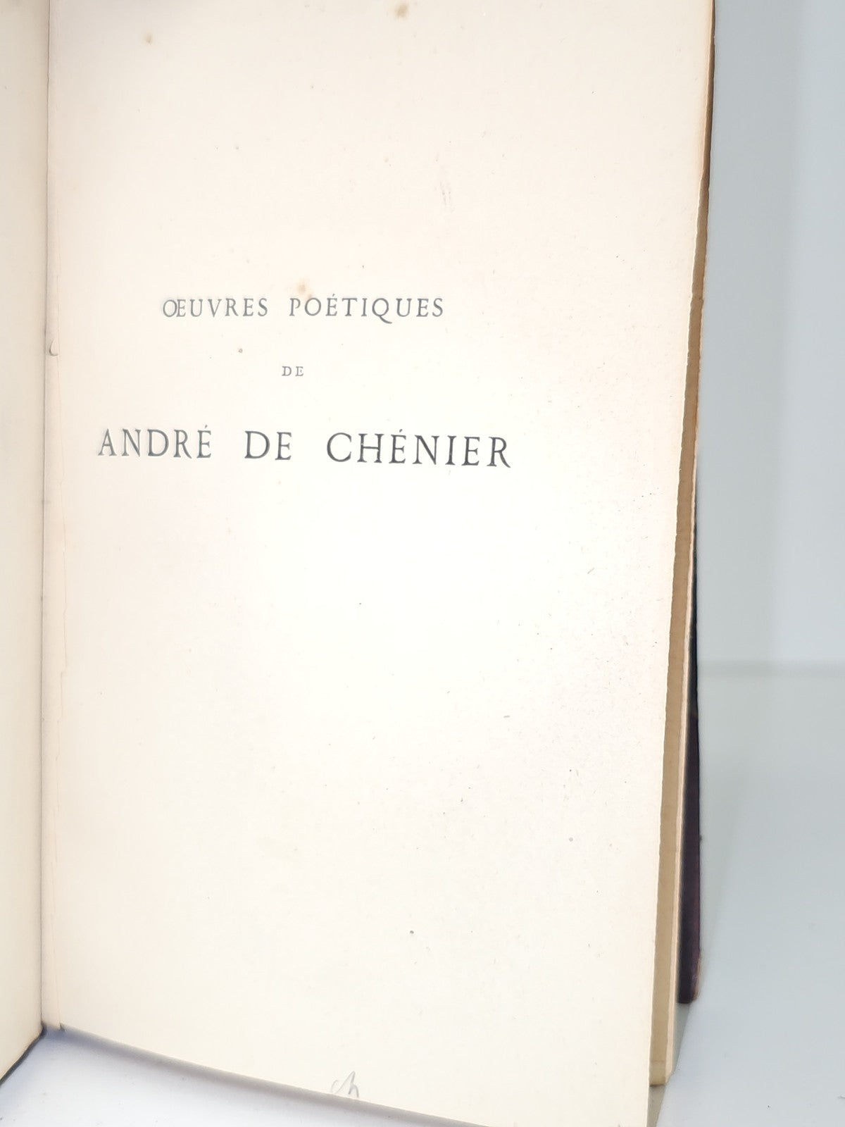 Livre ancien poésie André de Chénier 1849 édition vintage collection rare