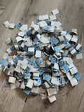 Timbres oblitérés 15c bleu France sur fragments, lot philatélie, timbre poste