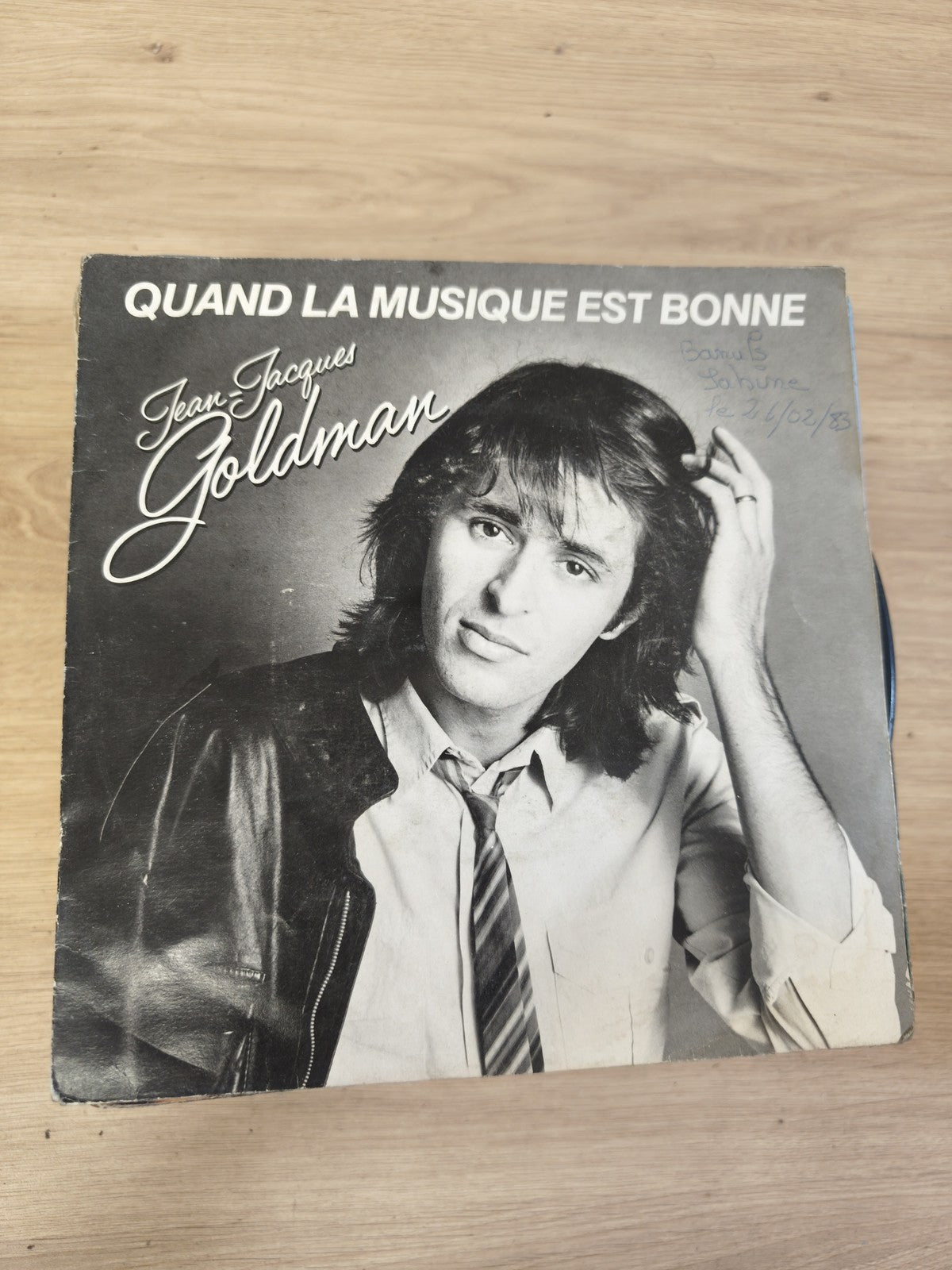 Vintage 45 tours Jean-Jacques Goldman ? Quand la musique est bonne, pochette d?o