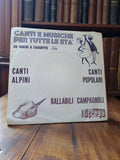 Pochette vinyle 45 tours Canti Alpini vintage Italie années 60/70