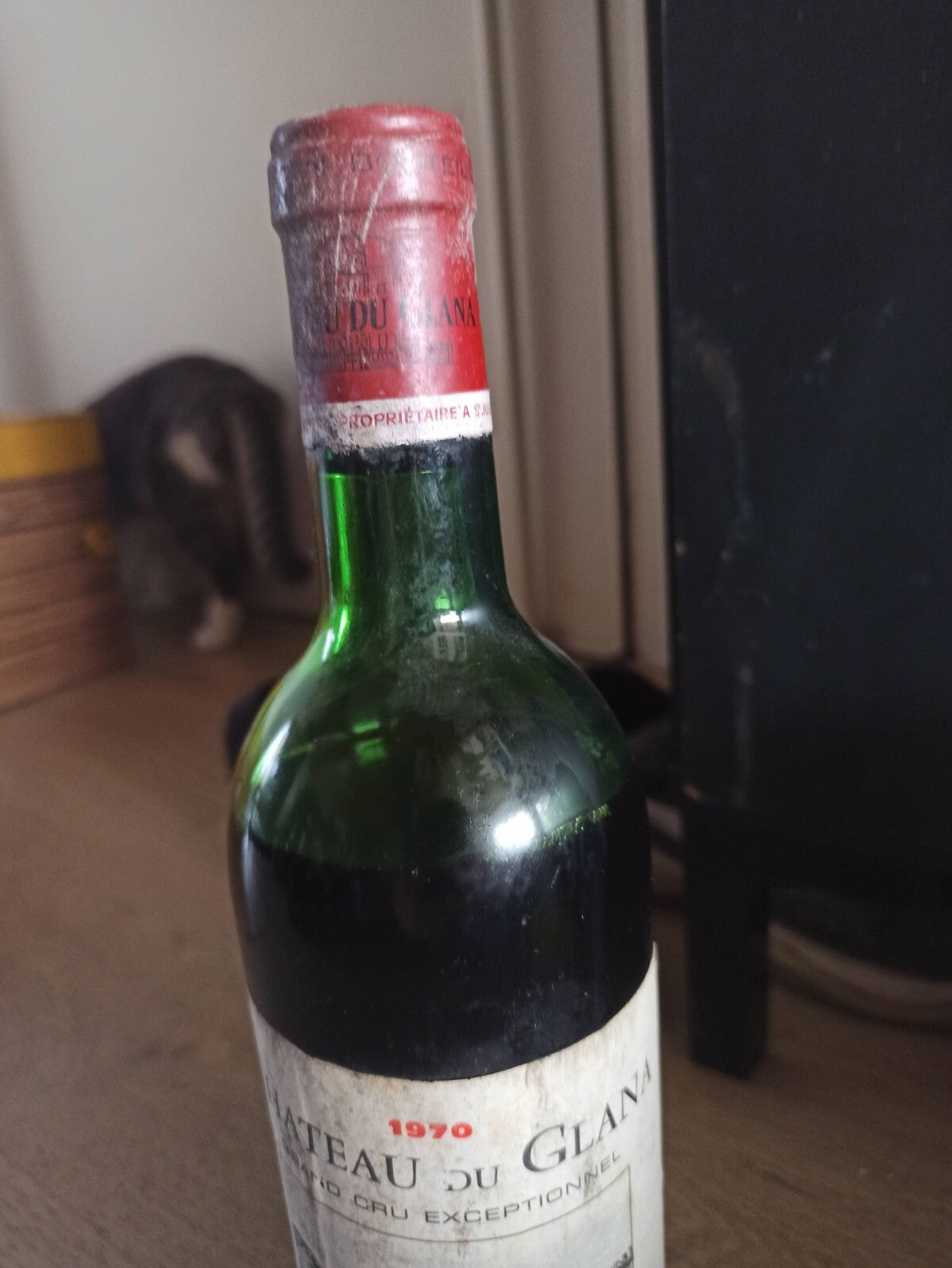 Bouteille vin Château du Glana 1970 Saint-Julien ancien Bordeaux vintage