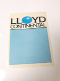 Vintage autocollant publicitaire ancien Lloys Continental grand format rétro déc