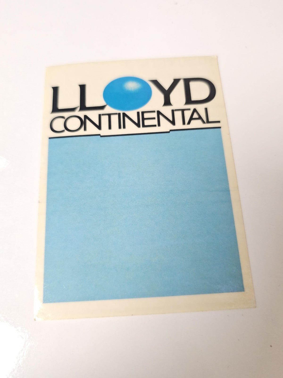 Vintage autocollant publicitaire ancien Lloys Continental grand format rétro déc