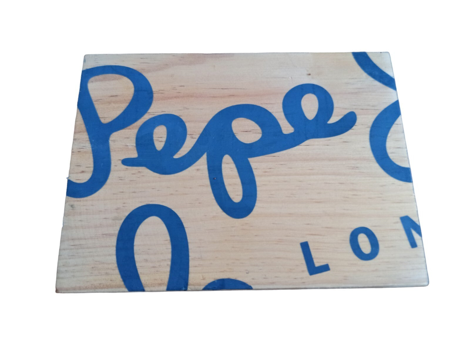 Plaque déco bois Pepe Jeans London enseigne murale logo 18 cm
