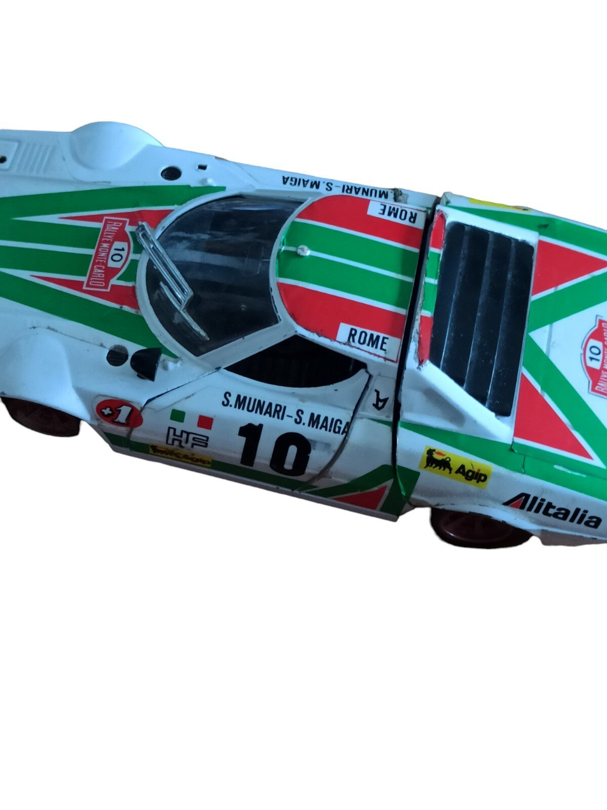 Voiture miniature Burago Lancia Stratos Rallye Monte Carlo déco Alitalia