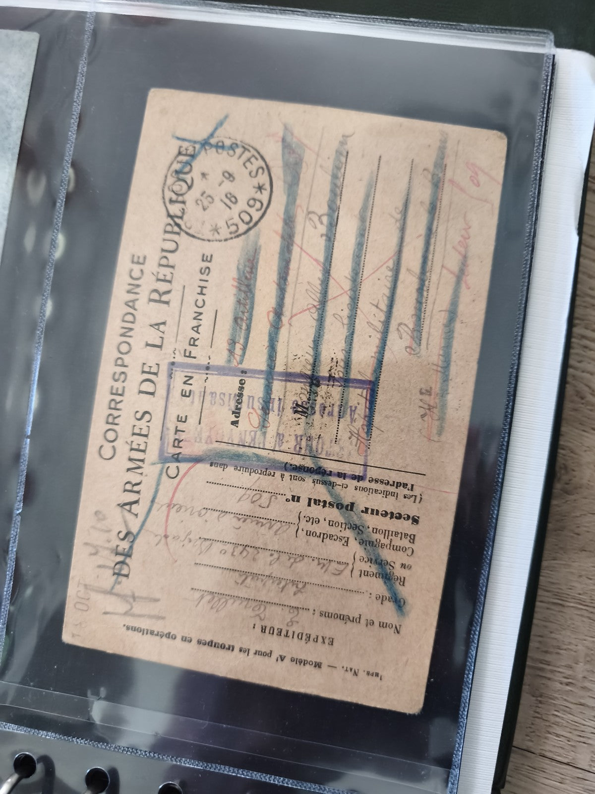 Carte postale ancienne militaire oblitérée ? Armée Française philatélie