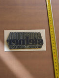 Plaque typographique vintage SIGNET publicitaire vêtement, impression ancienne