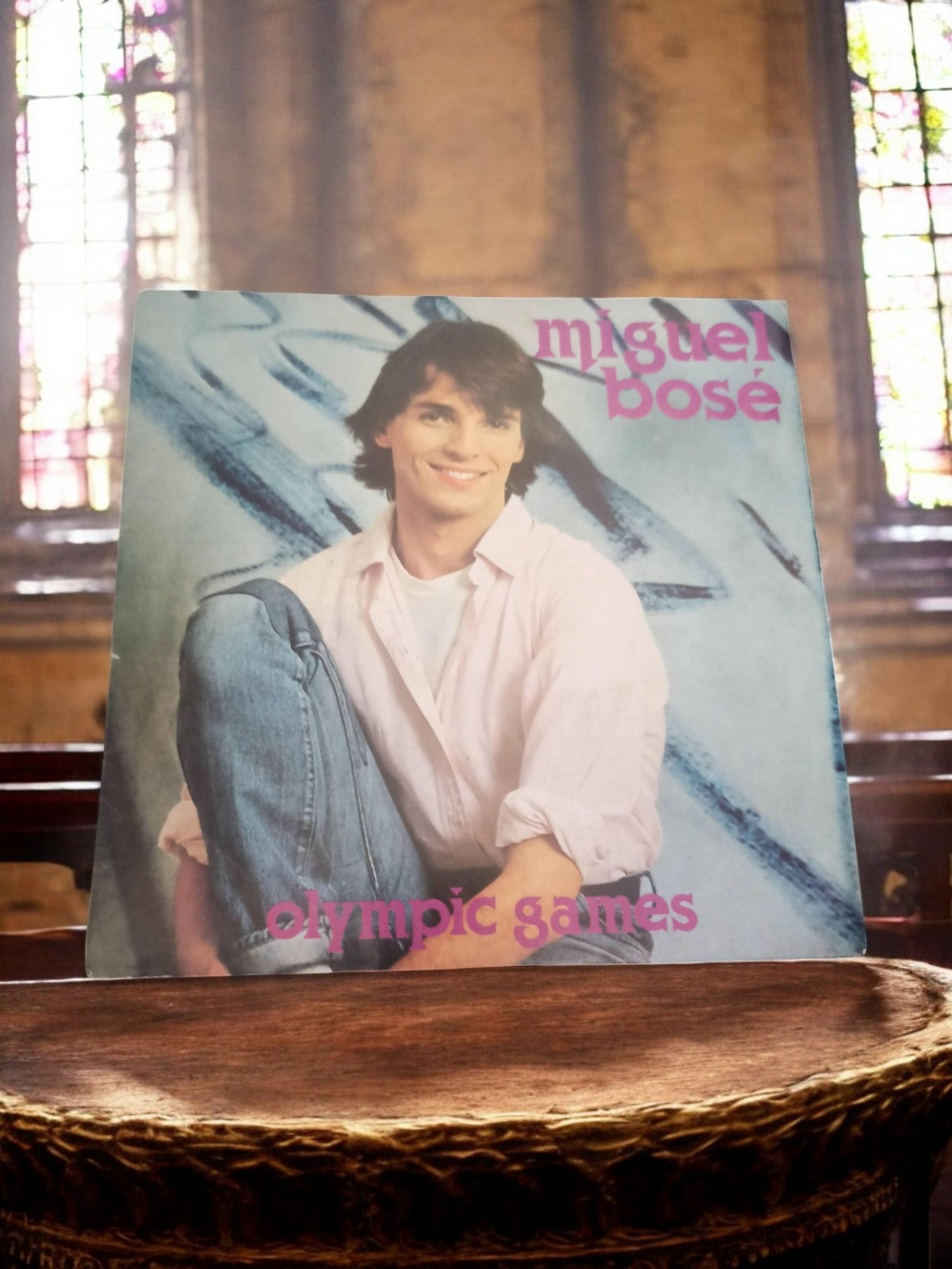 Vinyle 45 tours Miguel Bosé Olympic Games vintage pop rare non testé