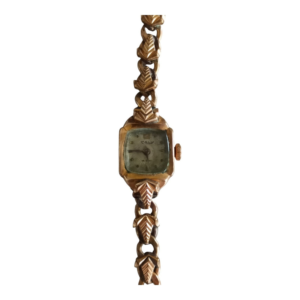 Montre femme Camy vintage plaquée or années 50 automatique rare bracelet motif