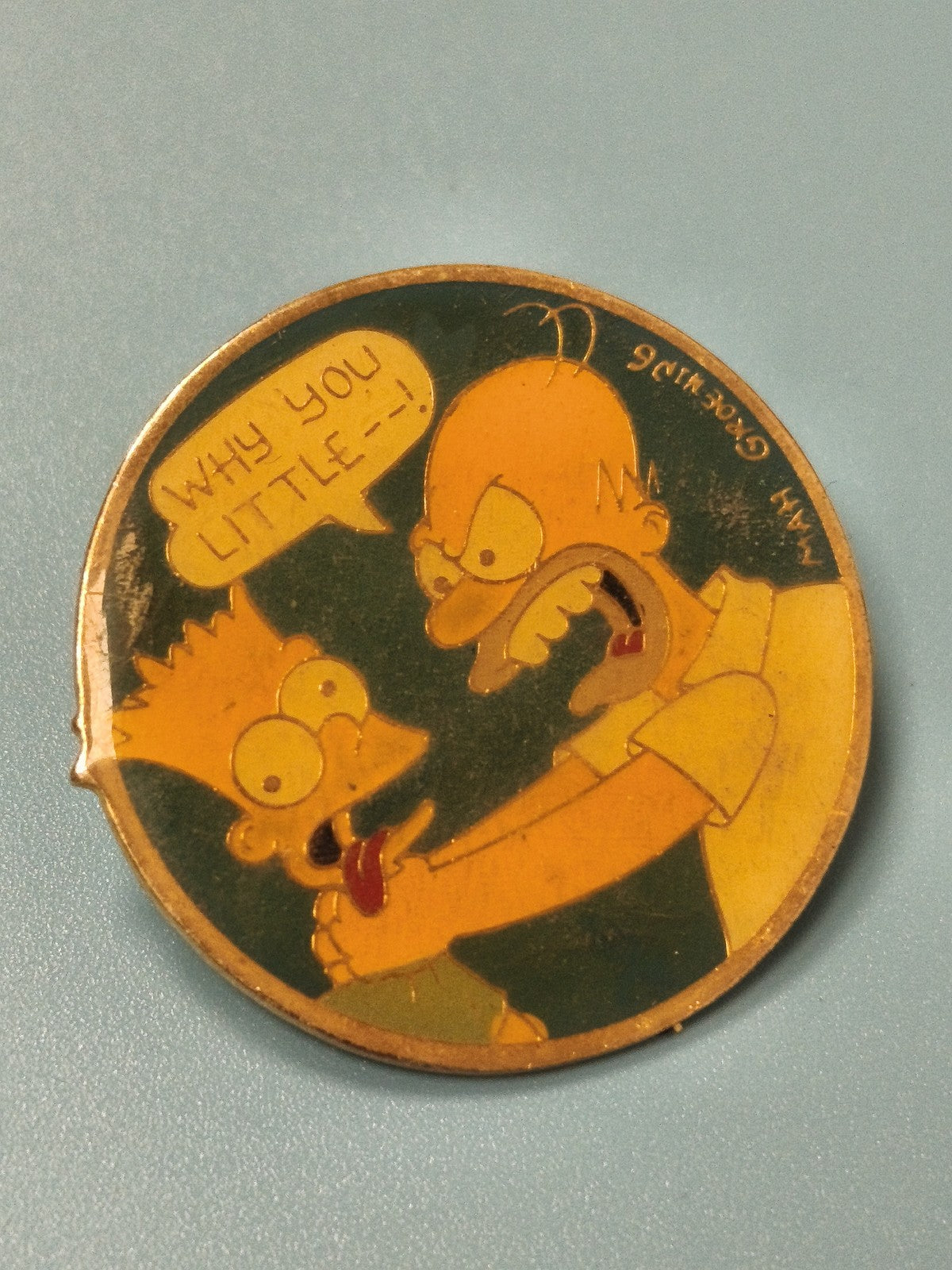 Vintage pin's Les Simpsons Homer Bart rond, collection dessin animé rare