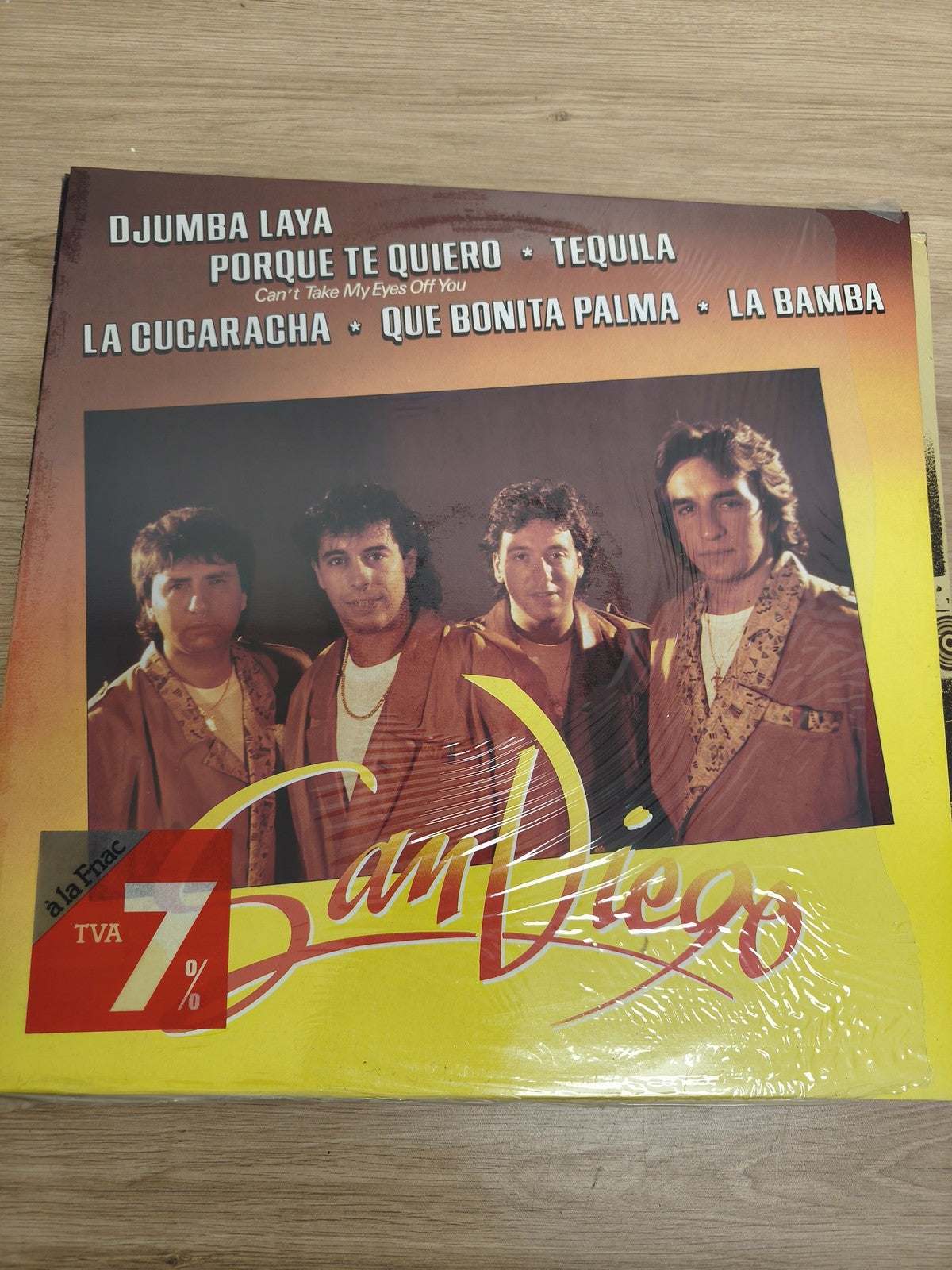 Vinyle 33 tours San Diego ? DJumba Laya, La Bamba, Tequila, pochette jaune