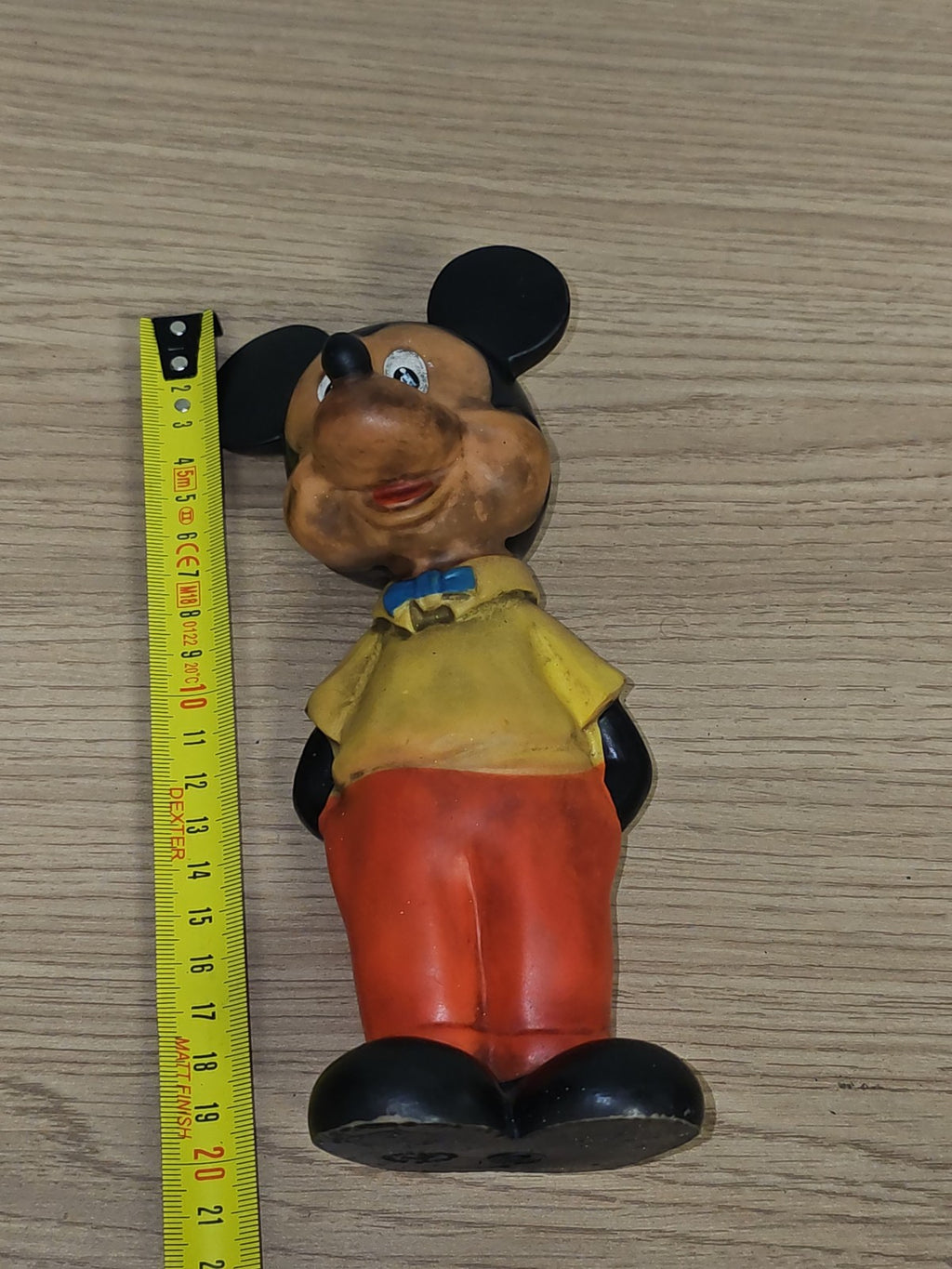 Vintage figurine pouet Mickey Mouse Delacoste 1969 Disney ancien jouet France