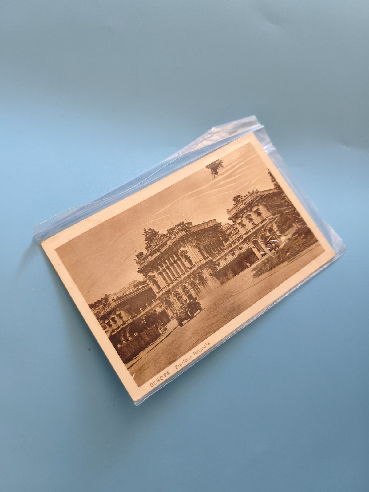 Carte postale ancienne italienne vintage, timbre et cachet époque coloniale rare