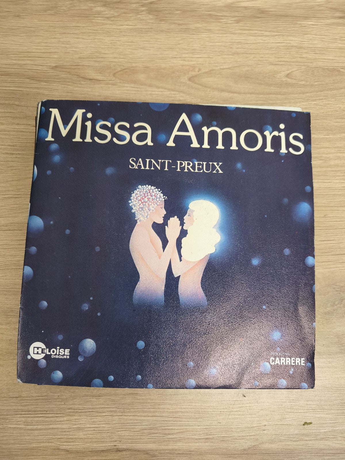 Vinyle 45T Saint-Preux Missa Amoris pochette illustrée Carrere Héloïse (Ref 2)