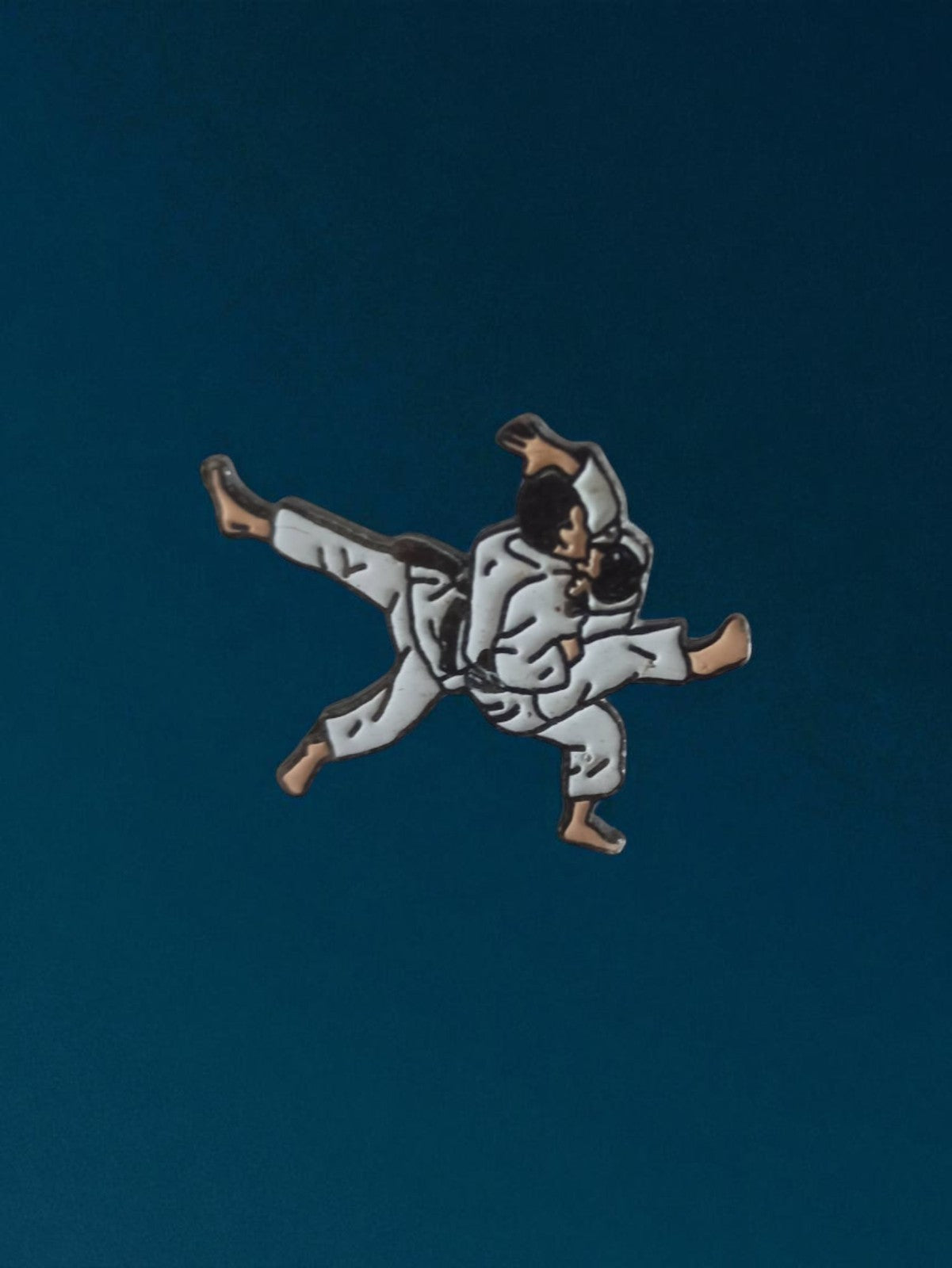 Pin's ancien judo vintage, arts martiaux, sport rétro publicitaire