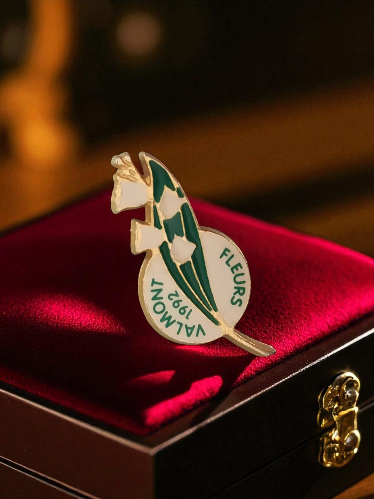 Pin's publicitaire vintage Fleurs Jalmont 1992 rétro émaillé rare