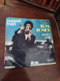 Vinyle 45 tours Tom Jones DECCA vintage Puppet Man Every Mile pochette