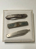 Couteaux pliants anciens vintage années 70 lot de 3 modèles rétro Ancie