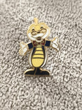 Pin's vintage personnage dessin animé jaune bleu émaillé badge ancien (Ref 6)