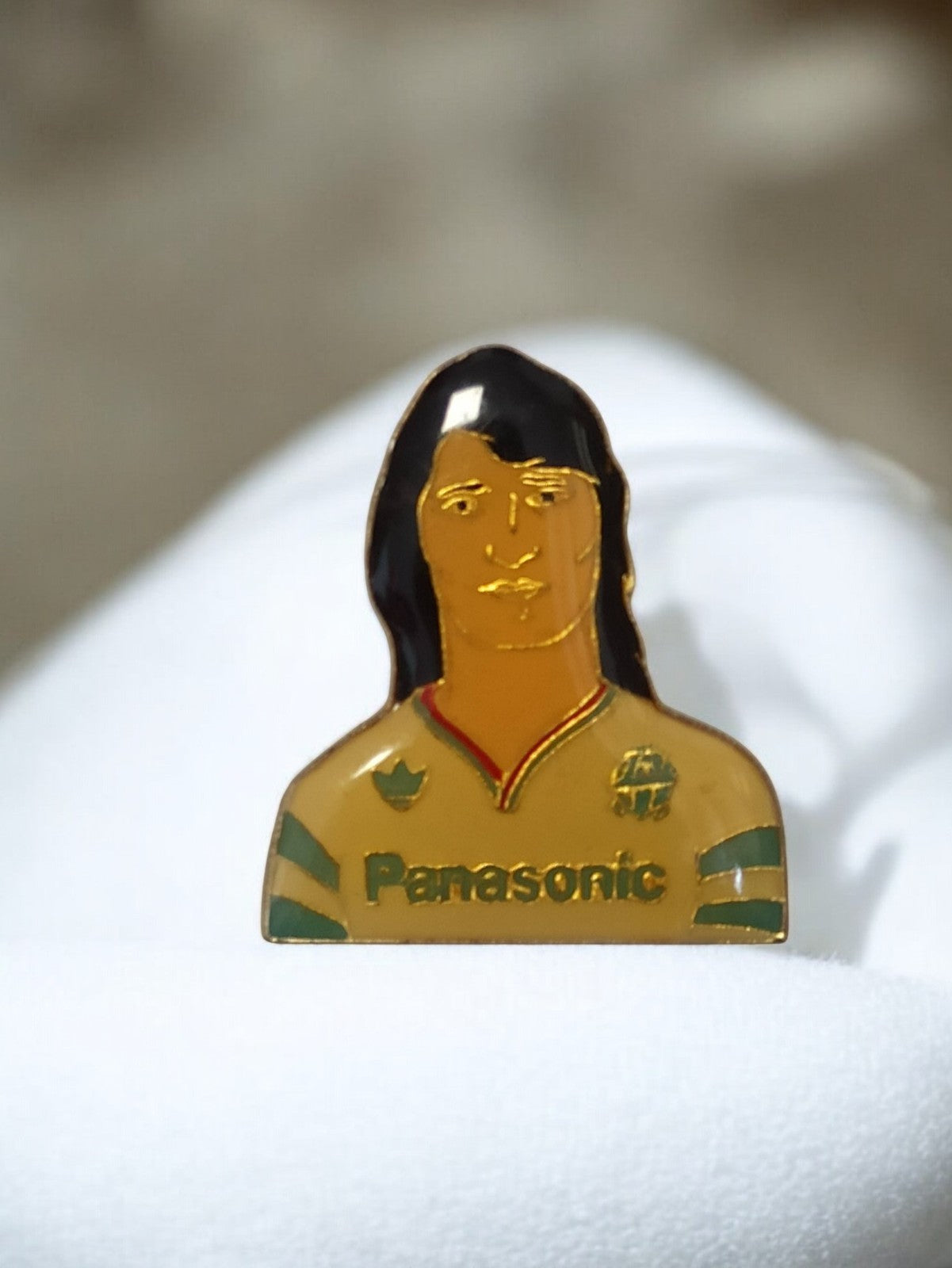 Pin's joueur Olympique de Marseille vintage Panasonic rétro football ancien