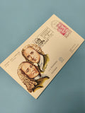 Enveloppe FDC premier jour Rousseau Voltaire, illustration couleur, timbre oblit