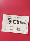 Carte radio CX8DM Uruguay QSL papier radioamateur Raul Frasson DX