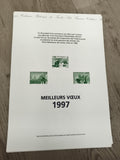 Document philatélique France 1997 Parcs Nationaux timbres vœux La Poste