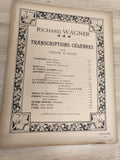 Ancien livre partitions violon piano Wagner Transcriptions célèbres déco floral