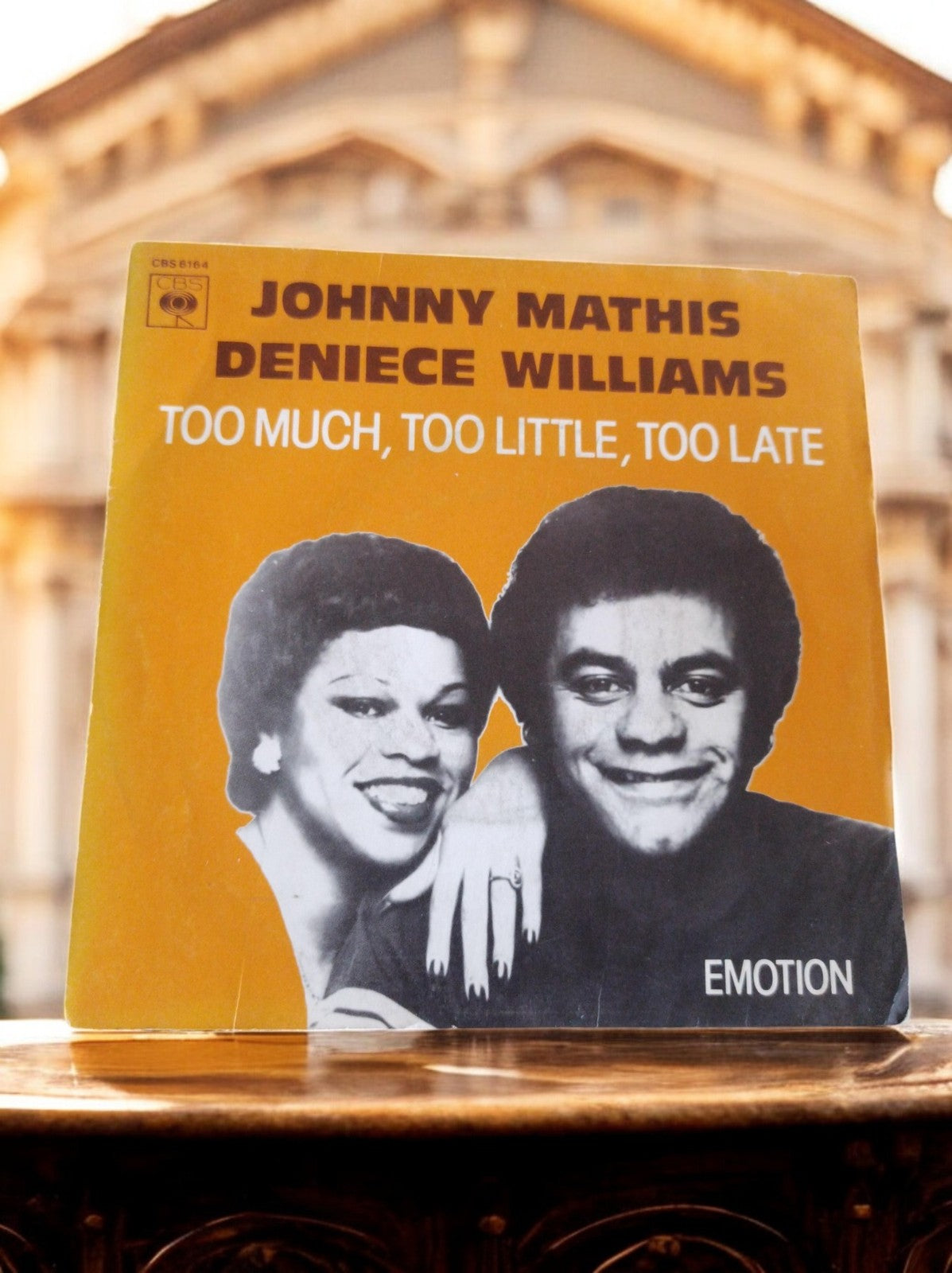 Vinyle 45T Johnny Mathis Deniece Williams Too Much Too Little Too Late CBS