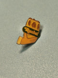 Vintage pin's Rambol main fromage jaune vert collection publicité ancien