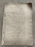 Ancien document manuscrit 19e siècle, papier filigrané, écriture cursive