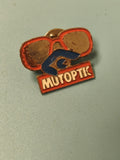 Vintage pin's Mutoptic lunettes, collection publicitaire rétro, métal émaillé