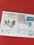 Enveloppe philatélie oblitérée Paris 1985 timbres République Française