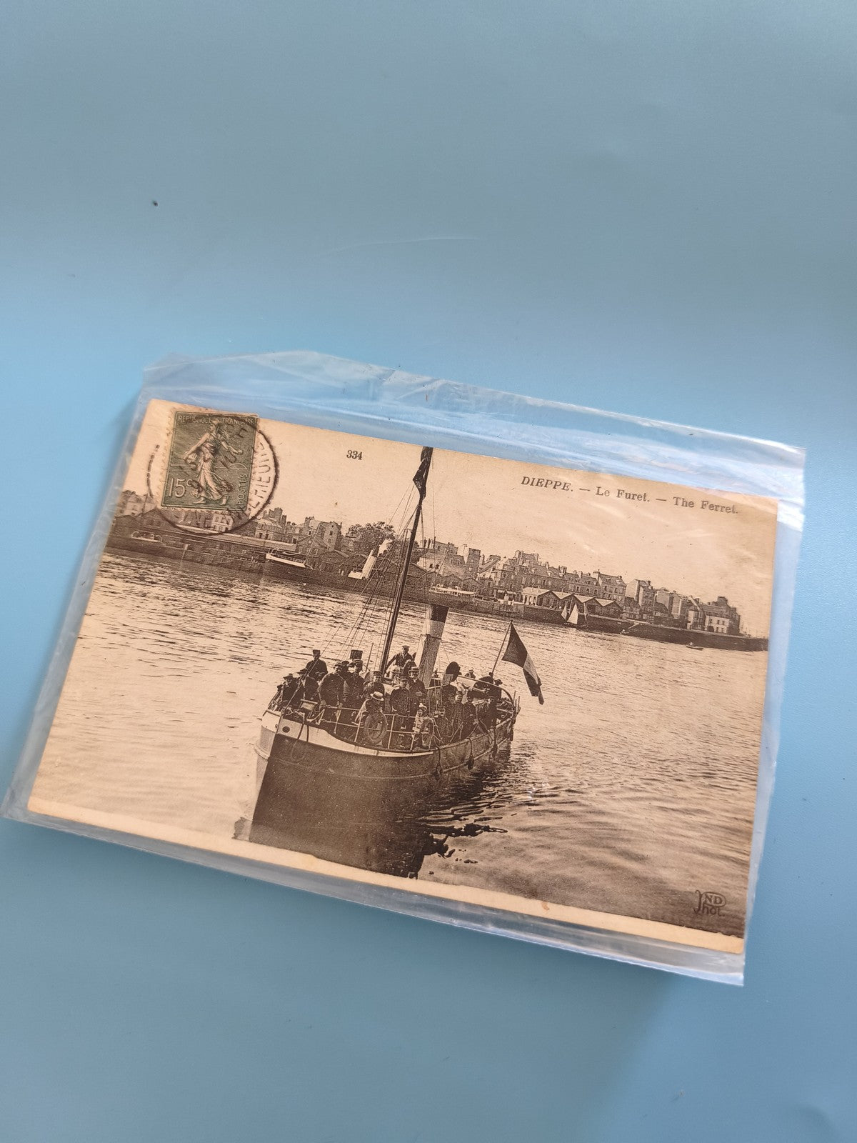 Carte postale vintage Dieppe Le Furet ancienne, collection rétro France