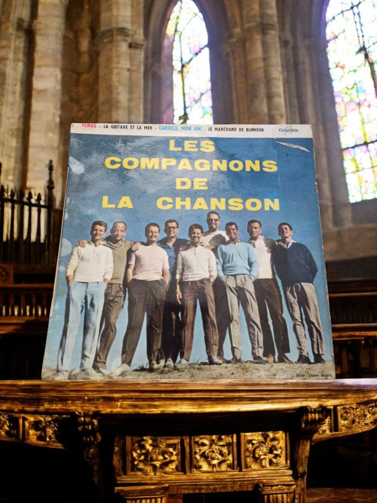Disque vinyle Les Compagnons de la Chanson Columbia vintage pochette photo