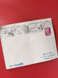 Enveloppe philatélie timbre Maroc 1957 oblitérée Casablanca imprimés