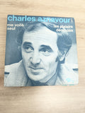 Vinyle 45T Charles Aznavour Me voilà seul / Les plaisirs démodés pochette bleue
