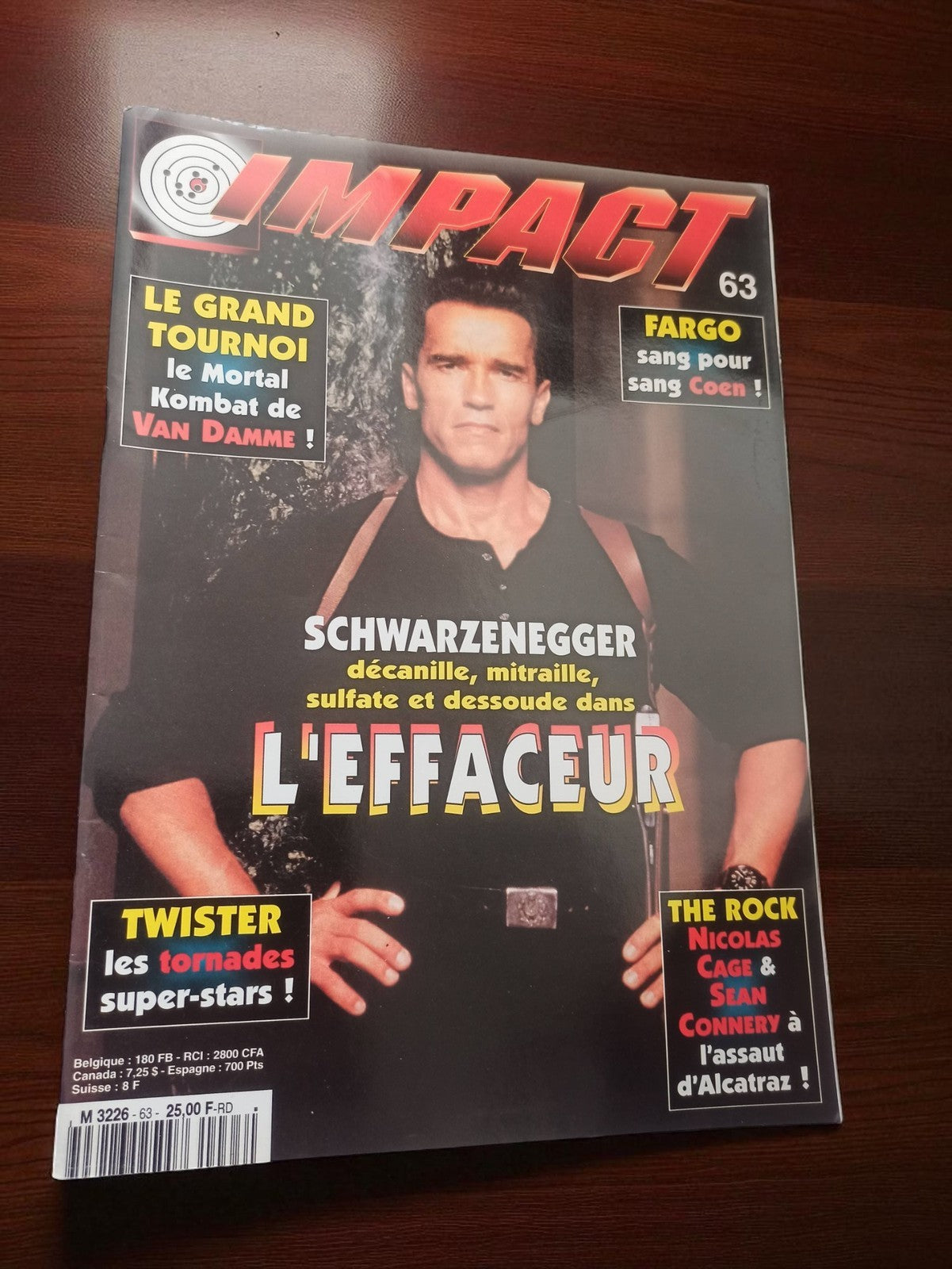 Magazine Impact n°63 cinéma vintage Schwarzenegger L’Effaceur rétro 1990s