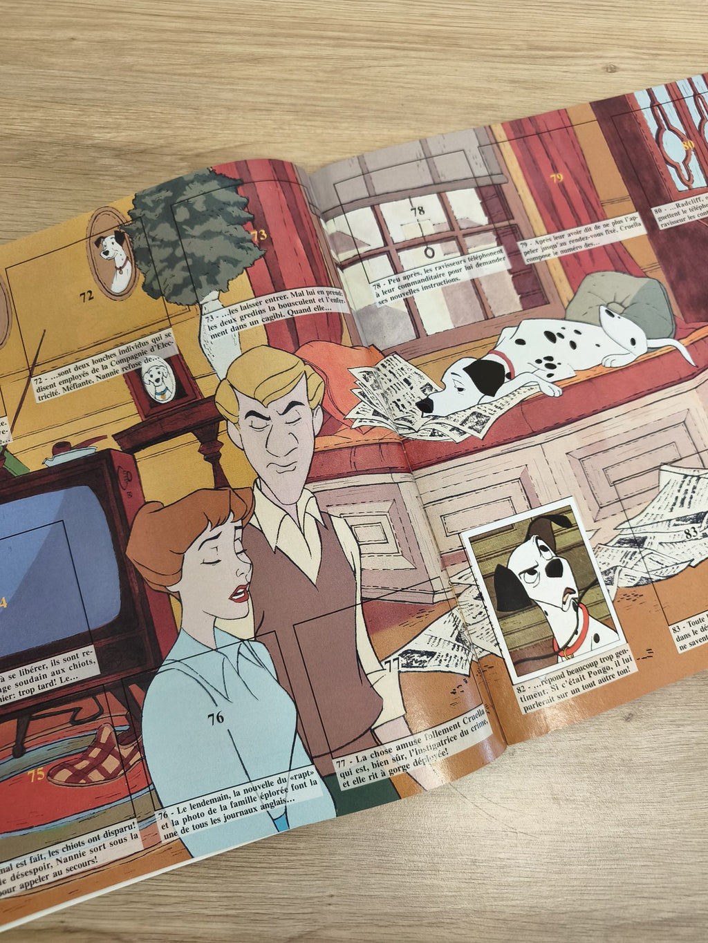 Vintage album Panini incomplet 101 Dalmatiens Disney couverture orange
