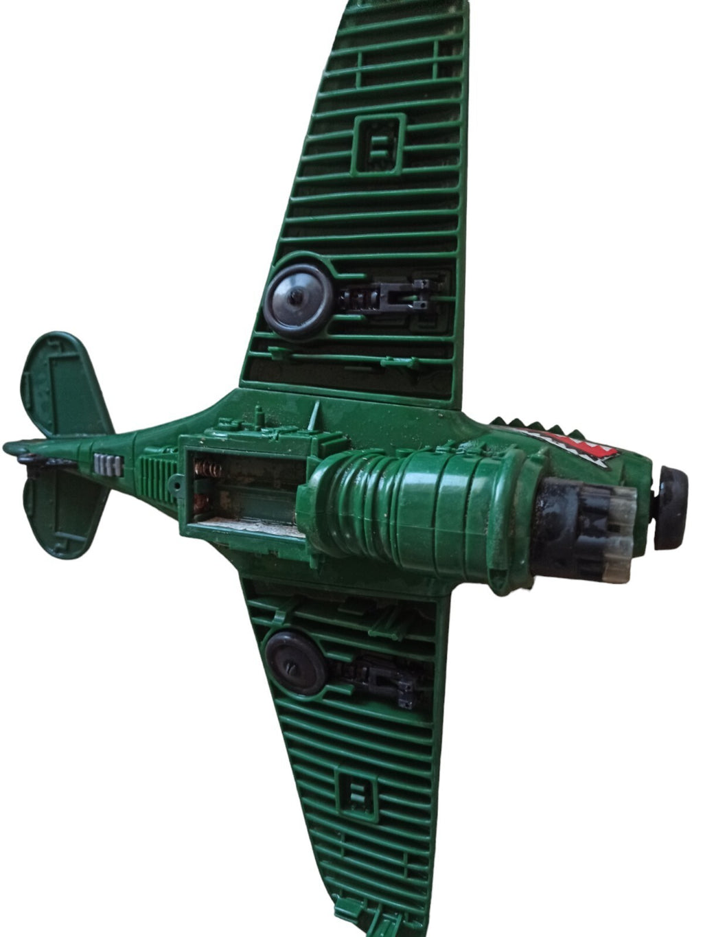 Avion jouet GI Joe P-40 vintage, avion militaire vert, vaisseau rétro