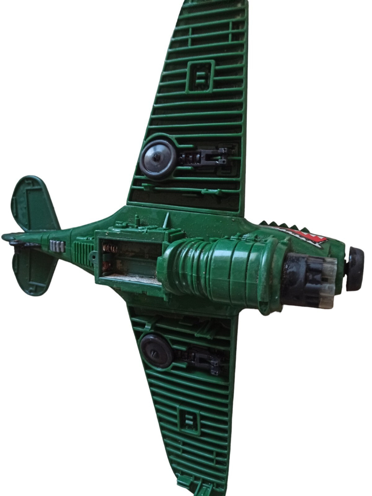 Avion jouet GI Joe P-40 vintage, avion militaire vert, vaisseau rétro