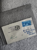 Lettre affranchie Nouvelle-Zélande 1958 Hawkes Bay cachet Auckland philatélie (R