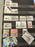 Lot anciens timbres oblitérés Angleterre collection philatélie thématiques varié