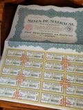 Action ancienne MINES DE MATRACAL Paris 1920s document financier vintage rétro