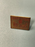 Vintage pin's West Valley rectangulaire badge ancien collection rétro