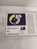 Feuillet philatélique CEF Année mondiale des communications 1983 oblitéré