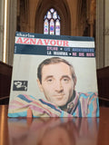 Vinyle 45 tours Charles Aznavour Barclay vintage pochette couleur