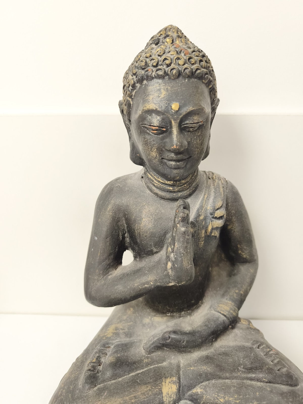 Large vintage terracotta Buddha statue Asian collection decoration